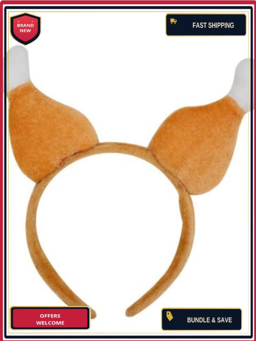 Thanksgiving Turkey Leg Headband Plush Chicken Drumstick Boppers Party